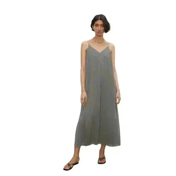 Club Monaco Women's Sage Strappy Pleated Maxi SIZE-6 - Picture 2 of 9
